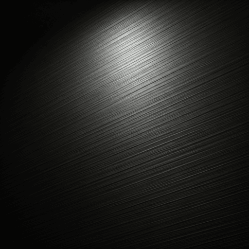 Close-up industrial shot of a raw metallic object with stark black and white shadows.